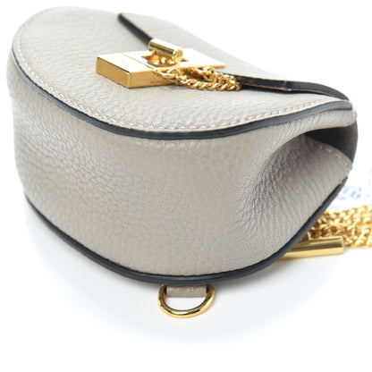 Chloe Grained Lambskin Mini Drew Crossbody Backpack Motty Grey 9 of 9