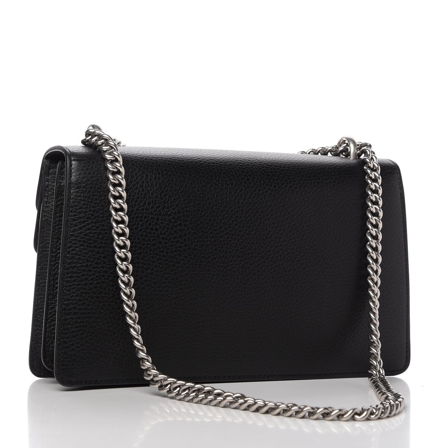 Pebbled Calfskin Small Dionysus Shoulder Bag Black