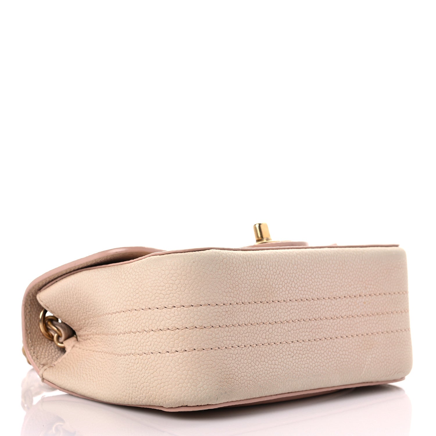 Chanel Grained Calfskin Mini Square Classic Pure Flap Nude 4 of 29