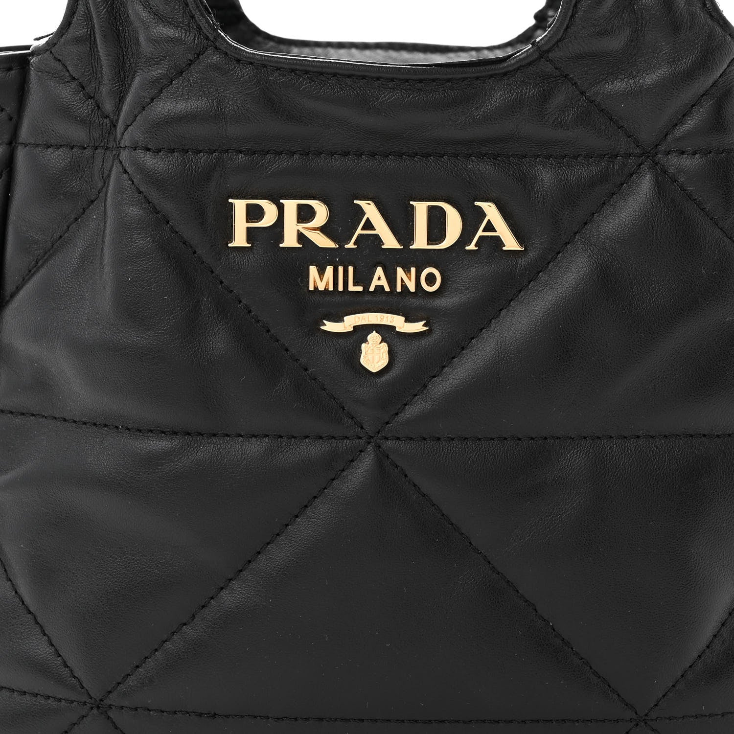 Prada Nappa Quilted Dynamique Tote Black 7 of 9