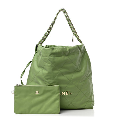 Chanel Shiny Caviar Quilted Chanel 22 Green 1 of 9
