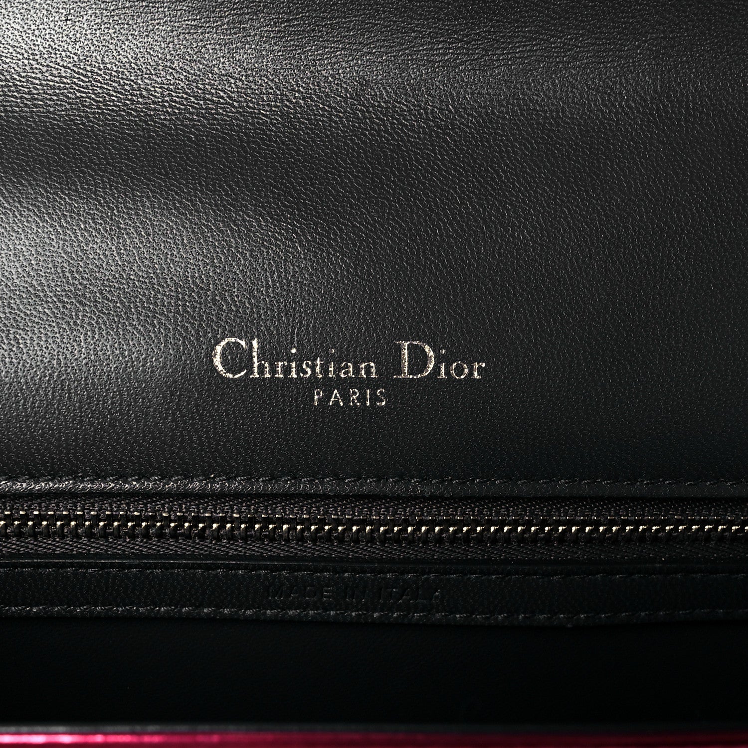 Christian Dior Metallic Patent Micro-Cannage Medium Diorama Flap Bag Red 5 of 10