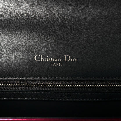 Christian Dior Metallic Patent Micro-Cannage Medium Diorama Flap Bag Red 5 of 10