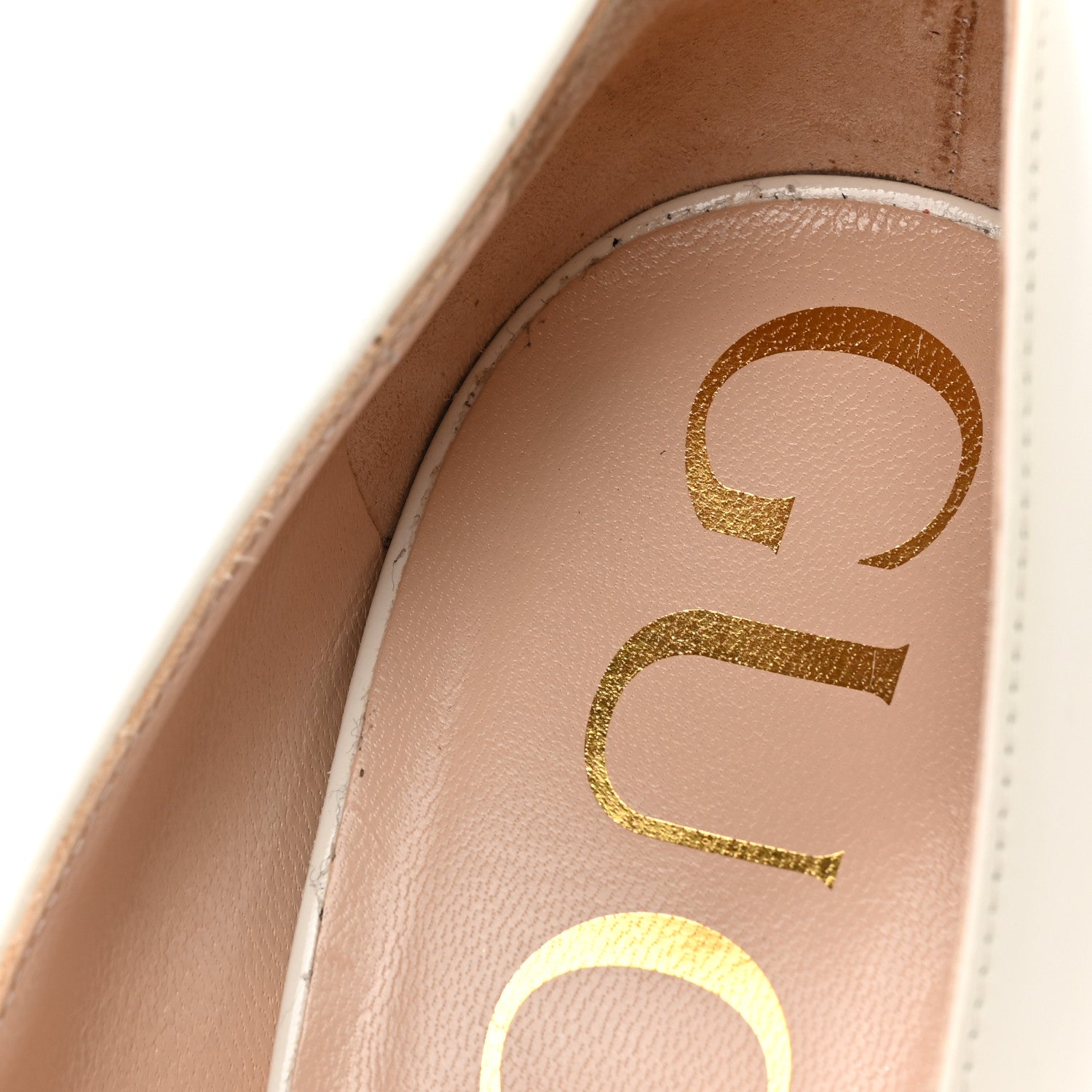 Gucci Regent Calfskin Crystal Removable Bow Elaisa Platform High Heel Pumps 37 White Magnolia 9 of 14