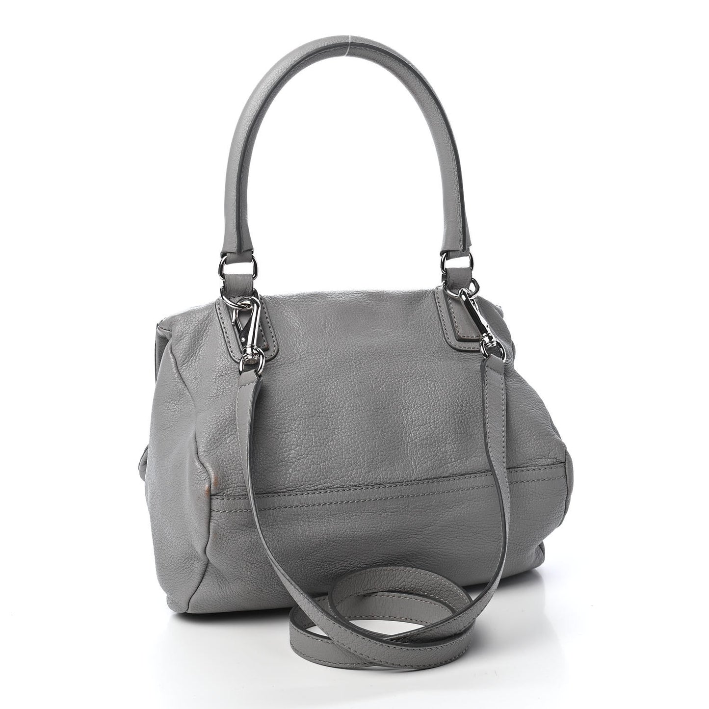 Sugar Goatskin Small Pandora Pearl Grey