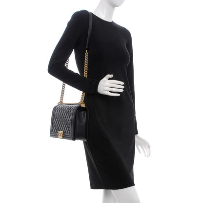 Chanel Caviar Quilted New Medium Boy Flap Black 2 of 8