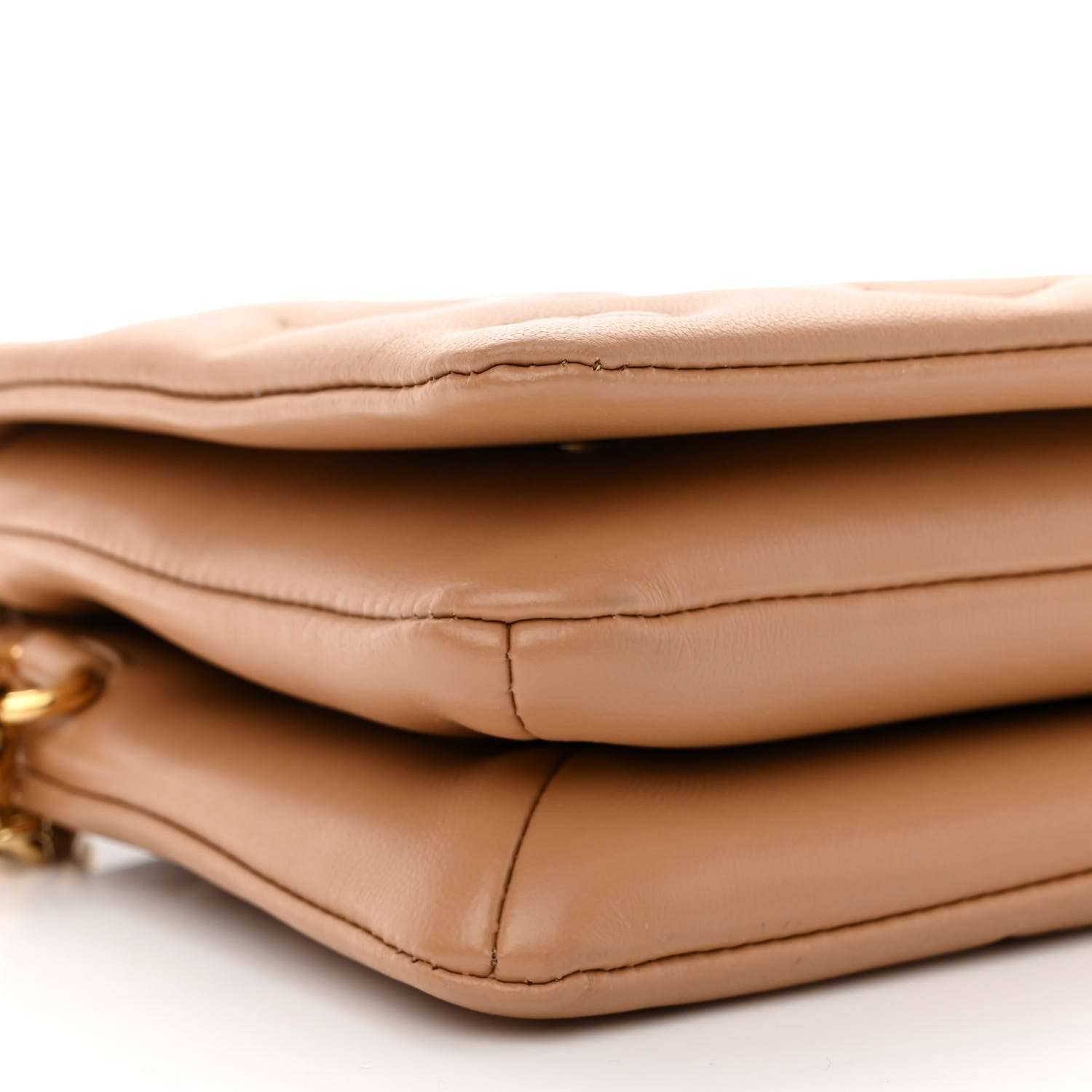 Louis Vuitton Lambskin Embossed Monogram Pochette Coussin Camel 8 of 9