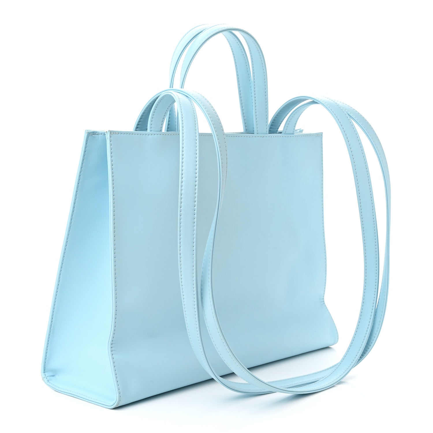 Telfar Vegan Leather Medium Shopping Bag Pool Blue 3 of 19