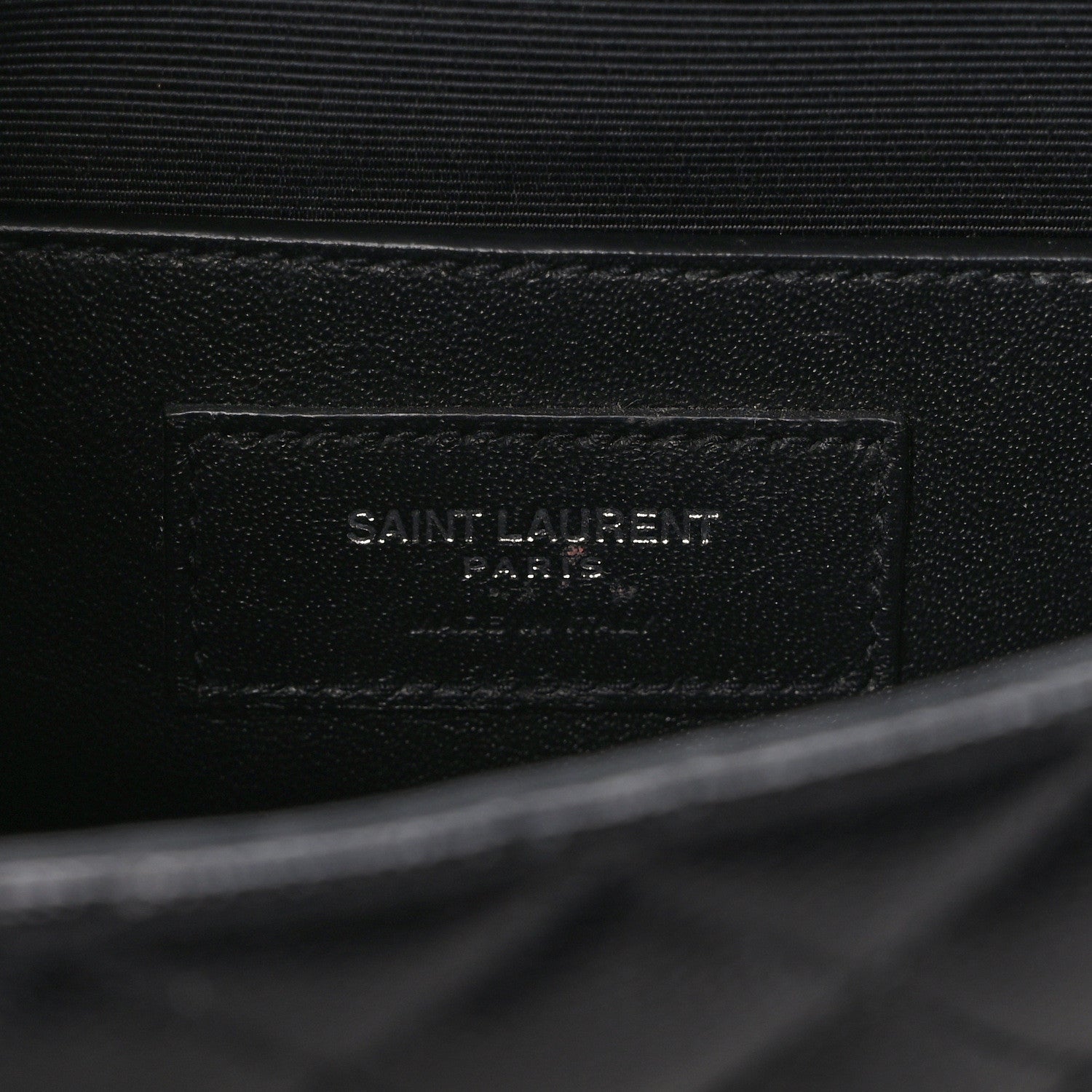 Saint Laurent Grain De Poudre Textured Mixed Matelasse Triquilt Small Monogram Satchel Black 6 of 10