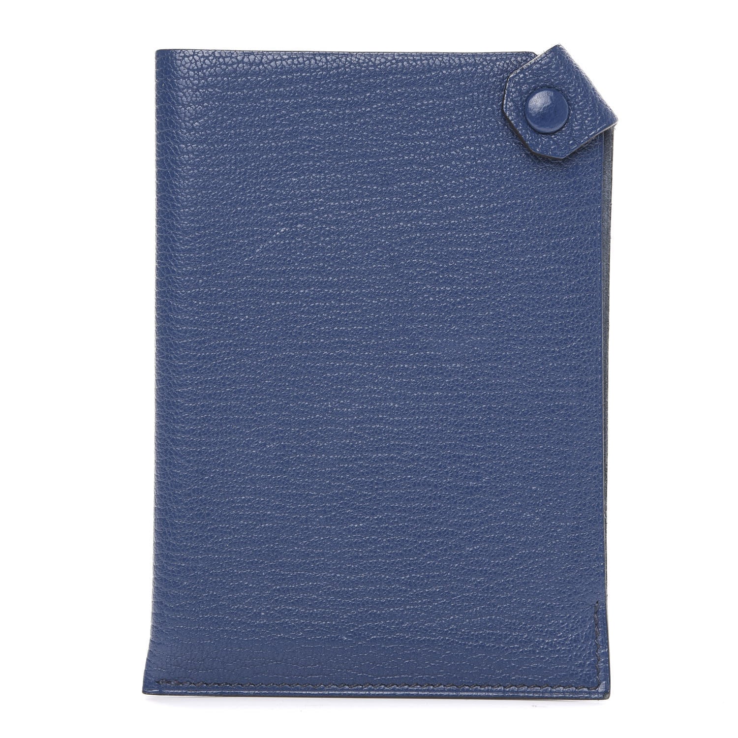 Hermes Chevre Mysore Tarmac PM Passport Holder Bleu Saphir 1 of 9