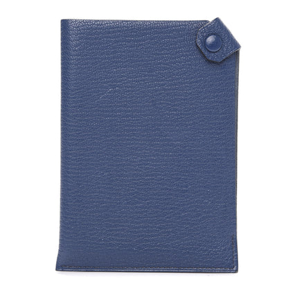 Hermes Chevre Mysore Tarmac PM Passport Holder Bleu Saphir 1 of 9