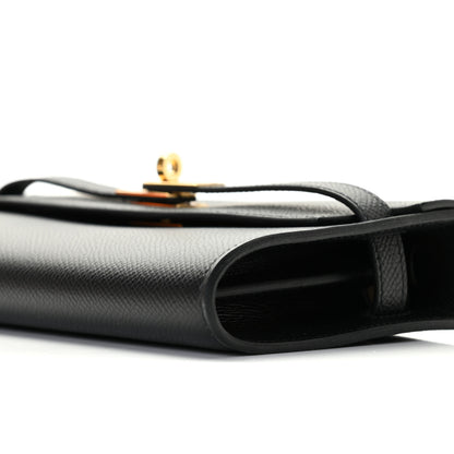 Hermes Epsom Kelly Wallet To Go Black 7 of 9