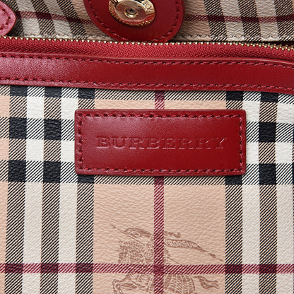 Burberry Haymarket Check Small Canterbury Tote Military Red 6 of 14