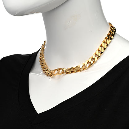 Christian Dior Metal Danseuse Etoile Chain Choker Necklace Gold 2 of 5