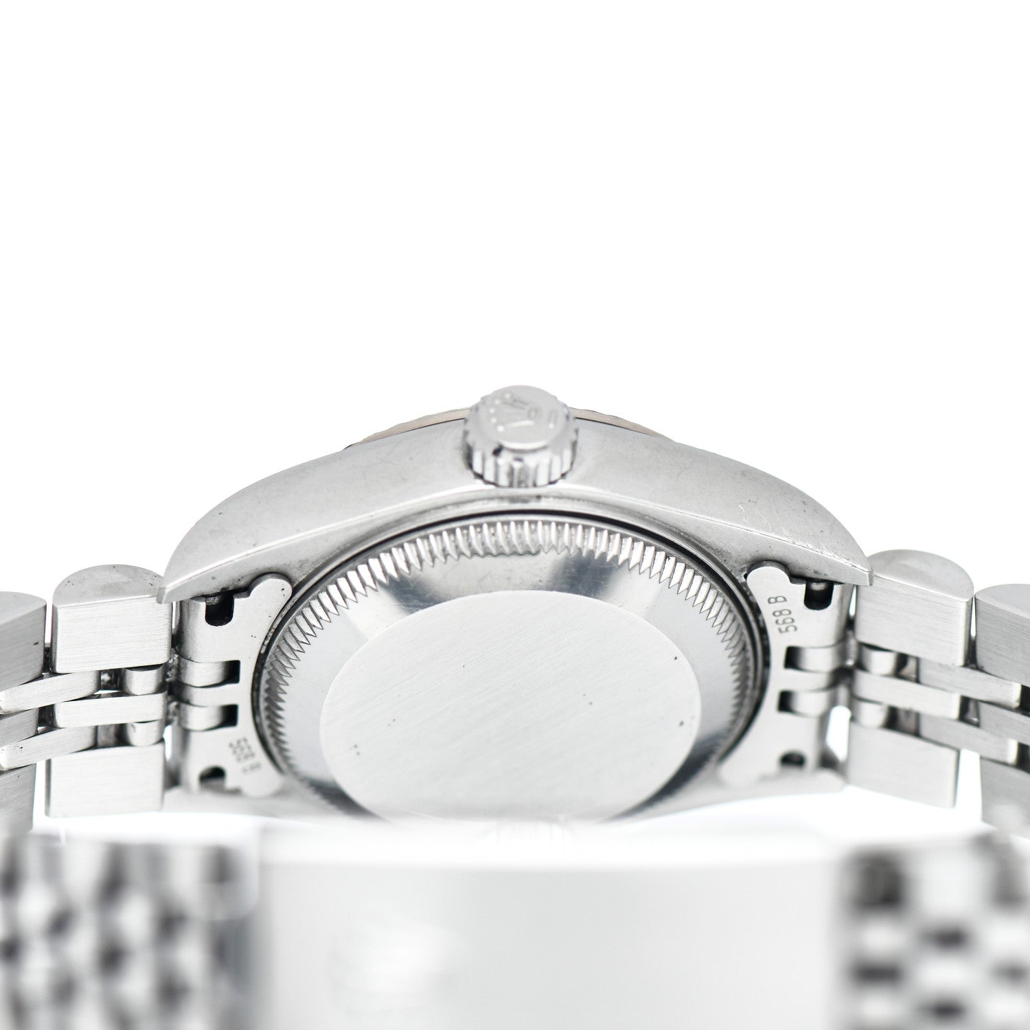 Rolex Stainless Steel 18K White Gold Diamond 26mm Oyster Perpetual Datejust Watch Pink 79174 4 of 5