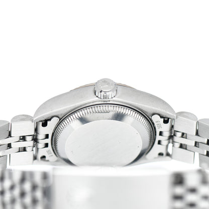 Rolex Stainless Steel 18K White Gold Diamond 26mm Oyster Perpetual Datejust Watch Pink 79174 4 of 5