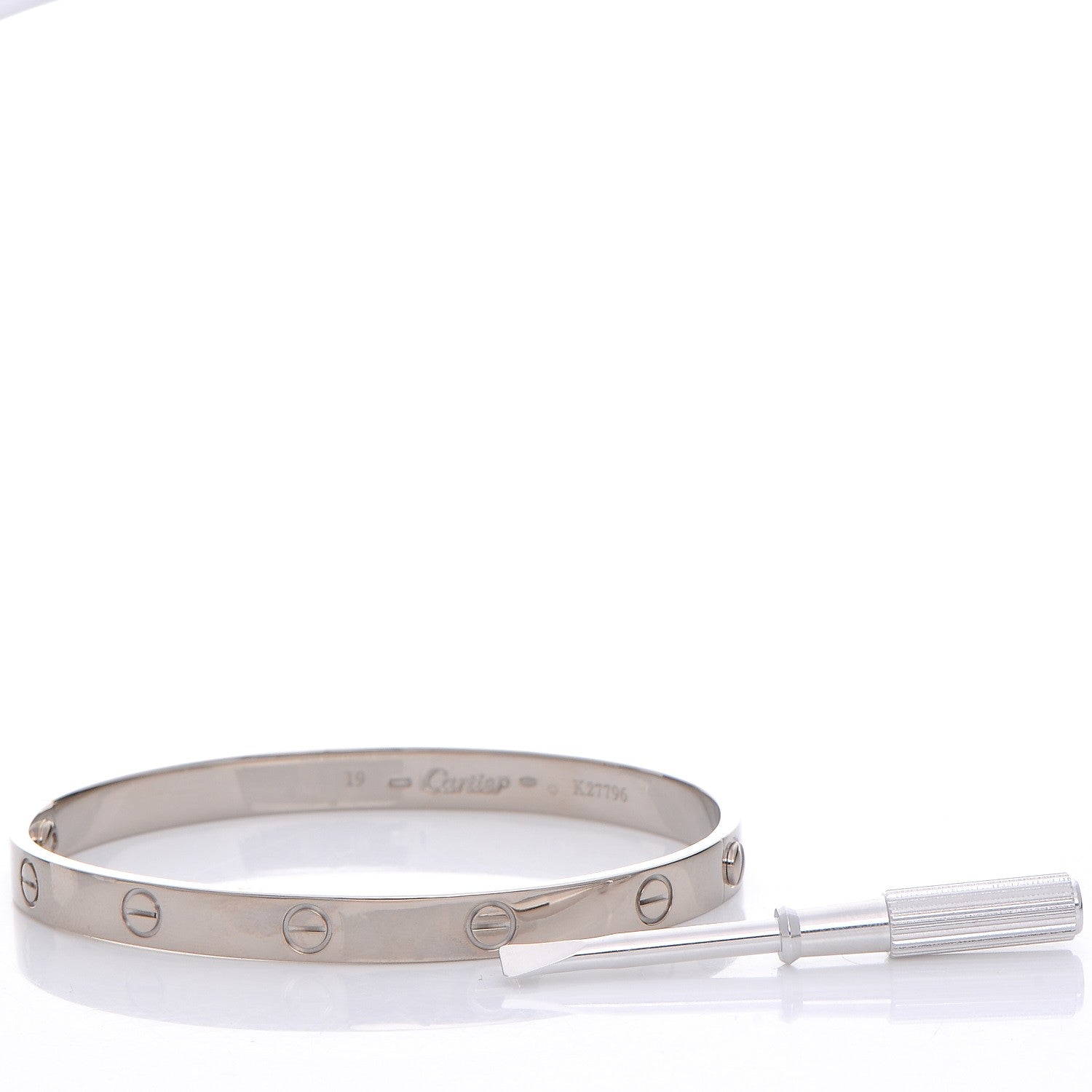 Cartier 18K White Gold LOVE Bracelet 19 8 of 8
