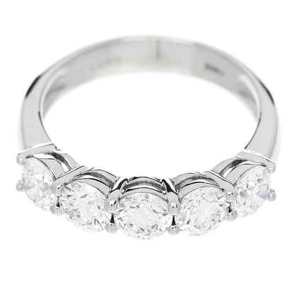 Parker & West by FASHIONPHILE Platinum Diamond 1.58ct Half Eternity Band Ring  53 6.25 7 of 9
