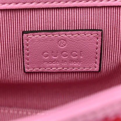 Gucci Tweed GG Monogram Mini GG Marmont Shoulder Bag Pink Red 6 of 11