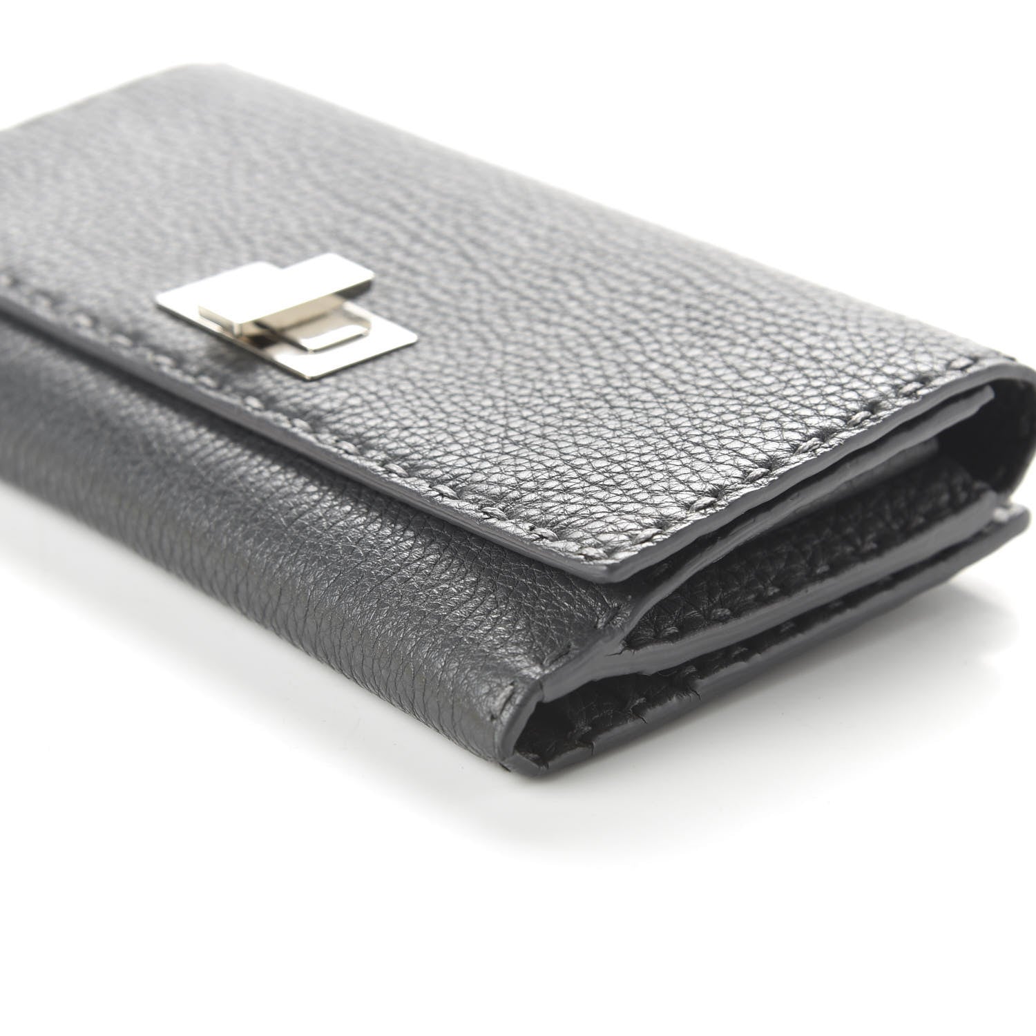 Fendi Cuoio Romano Selleria Peekaboo Continental Wallet Asfalto 16 of 22