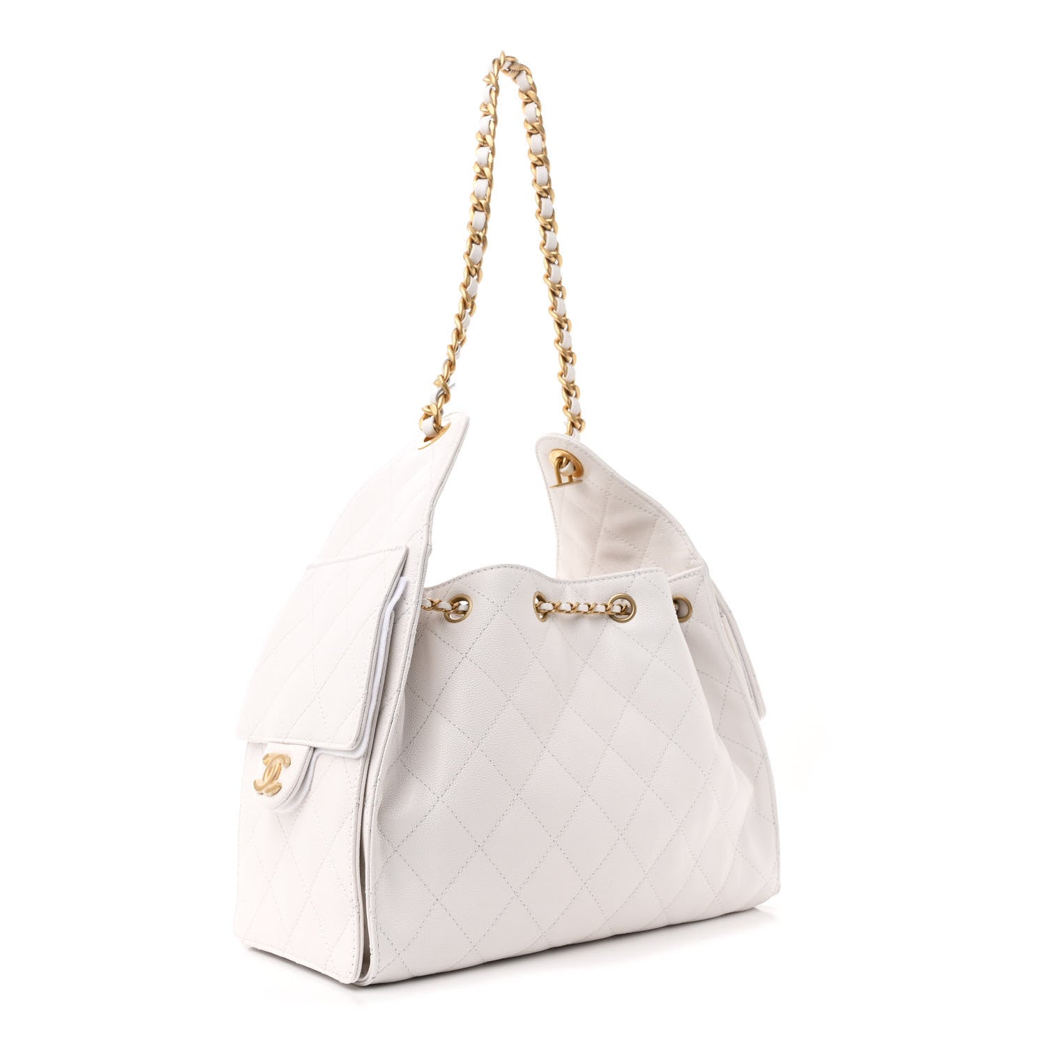 Chanel Caviar Quilted Small Chanel 25 Handbag White 3 of 11
