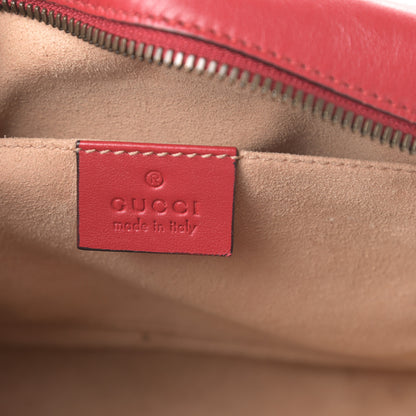 Gucci Calfskin Matelasse Small GG Marmont Chain Shoulder Bag Hibiscus Red 6 of 15