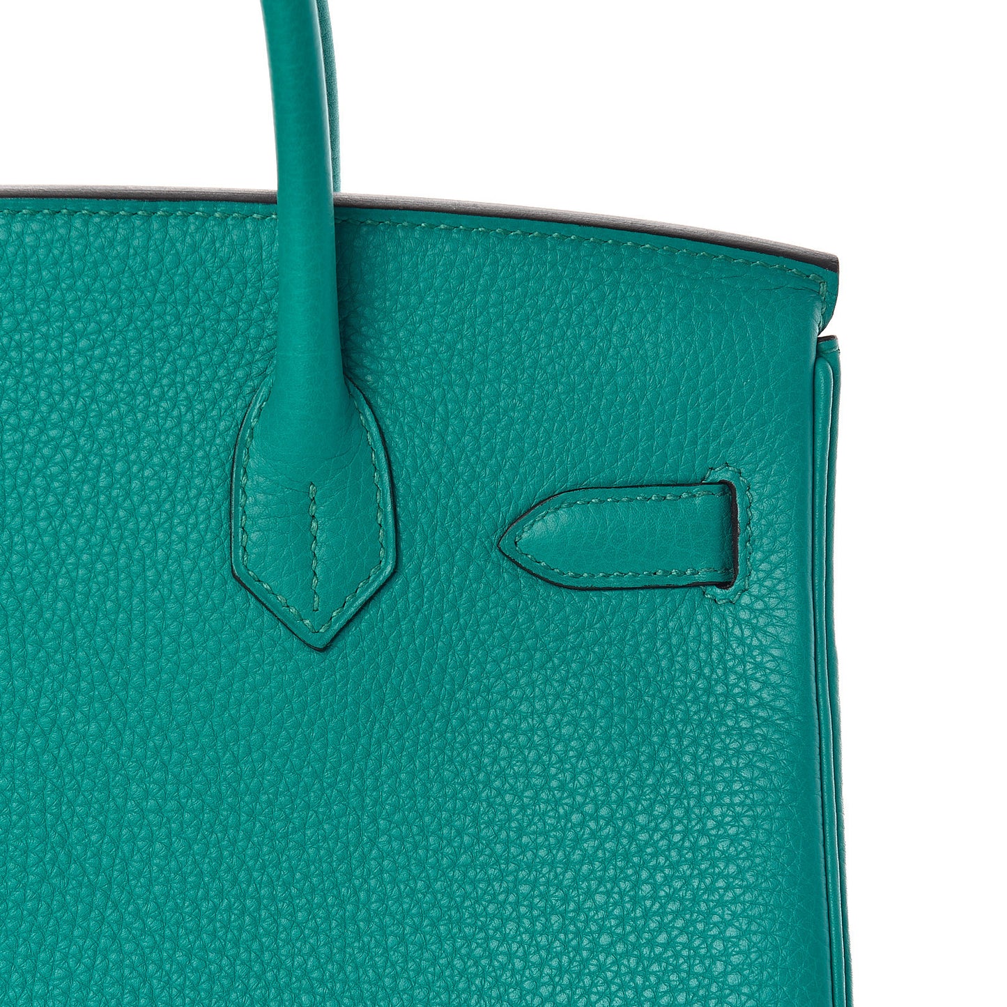 Taurillon Clemence Birkin 30 Bleu Paon