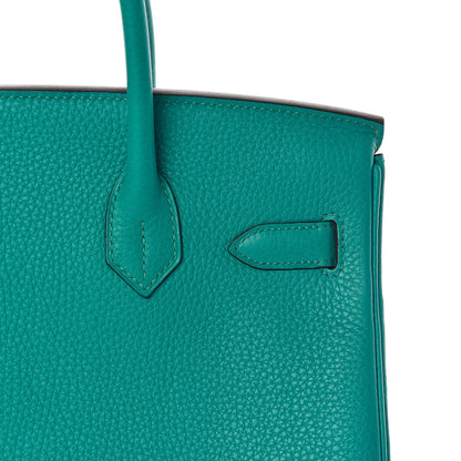 Hermes Taurillon Clemence Birkin 30 Bleu Paon 11 of 31