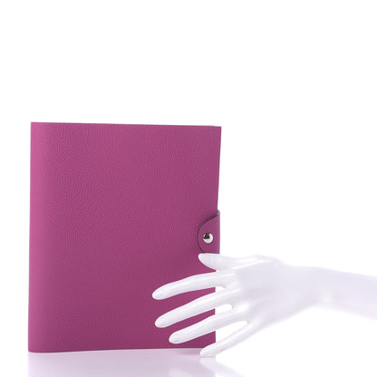 Hermes Togo Ulysse MM Notebook Cover Rose Pourpre 4 of 17