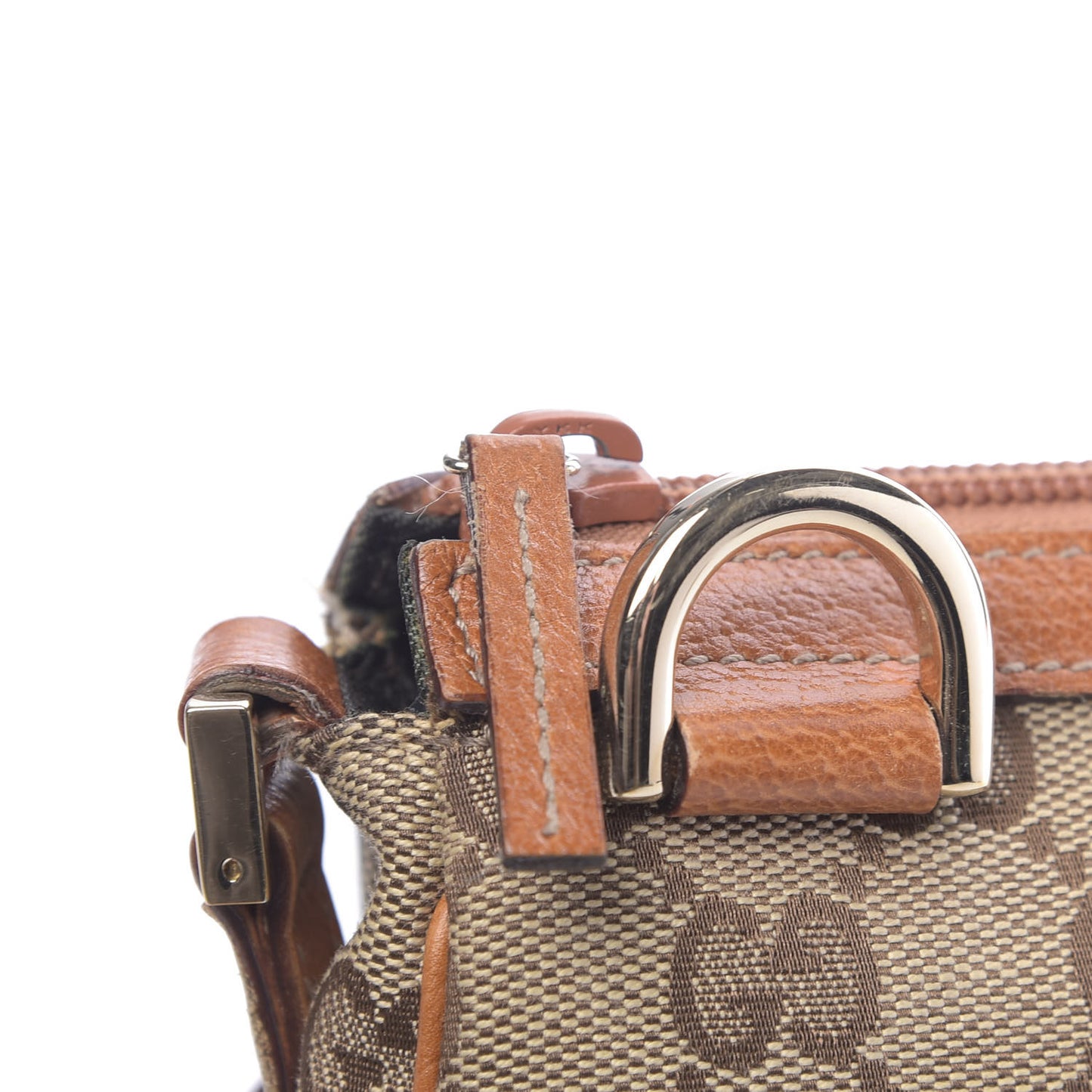 Monogram D Ring Cosmetic Case Light Brown