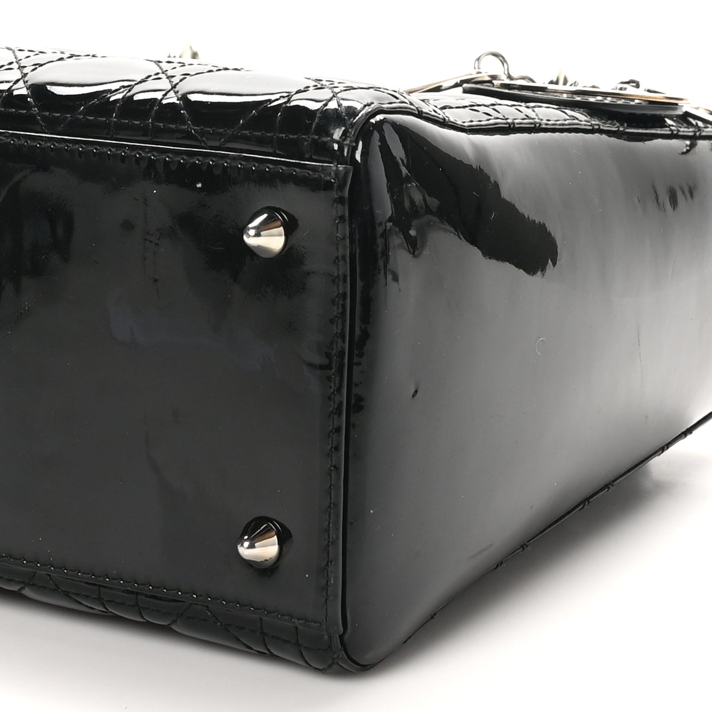 Patent Cannage Medium Lady Dior Black