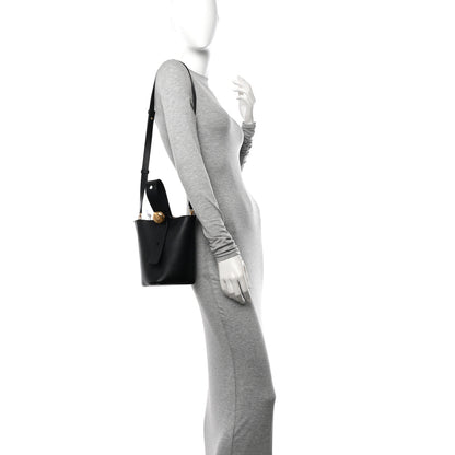 Loewe Soft Grained Calfskin Mini Pebble Bucket Bag Black 2 of 9