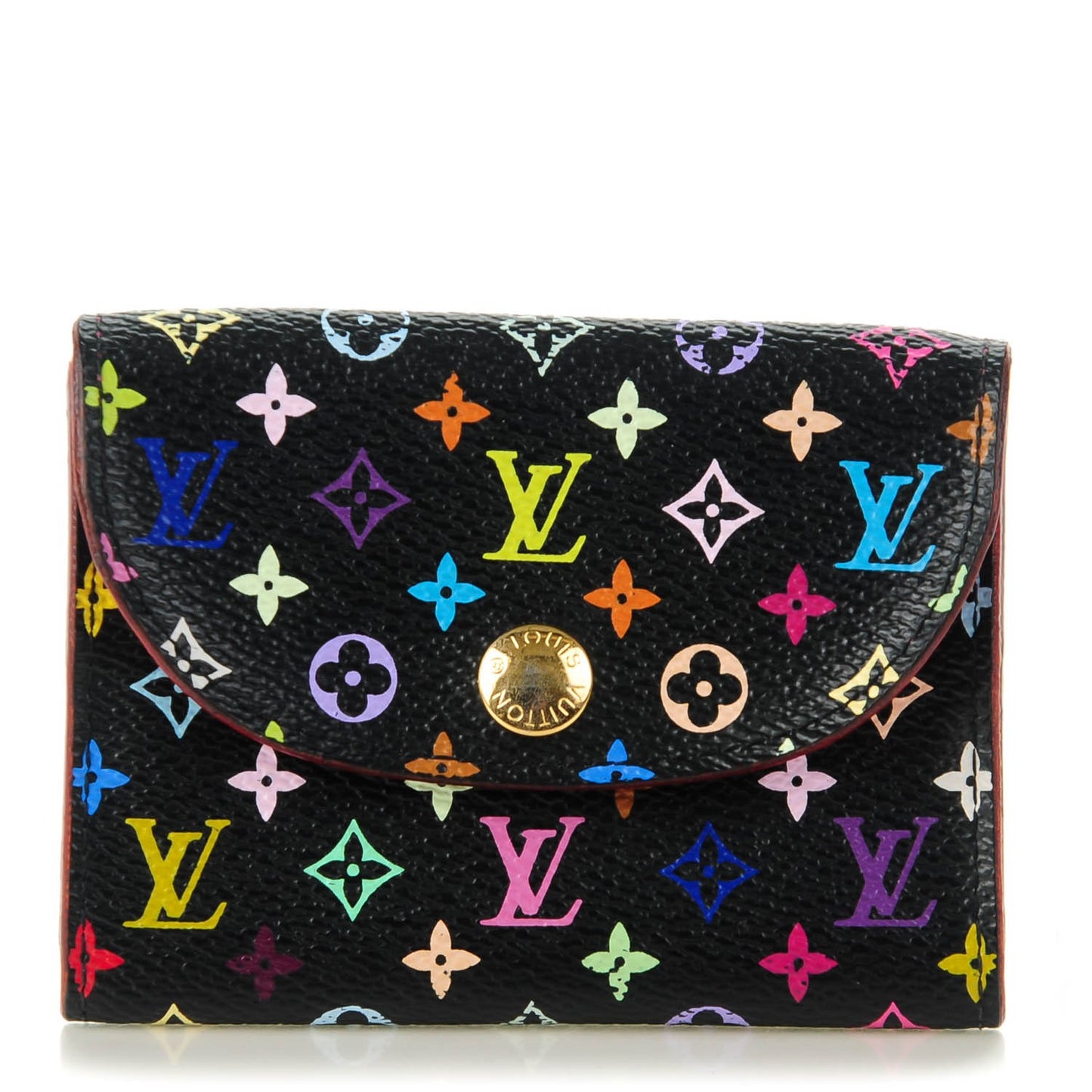 Monogram Multicolor Business Card Holder Black Grenade