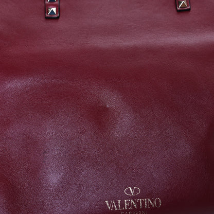 Valentino Garavani Vitello Rockstud Double Handle Cinch Tote Red 11 of 14