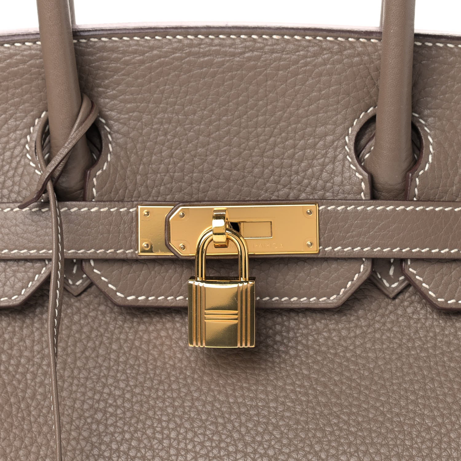 Hermes Taurillon Clemence Birkin 30 Etoupe 9 of 10