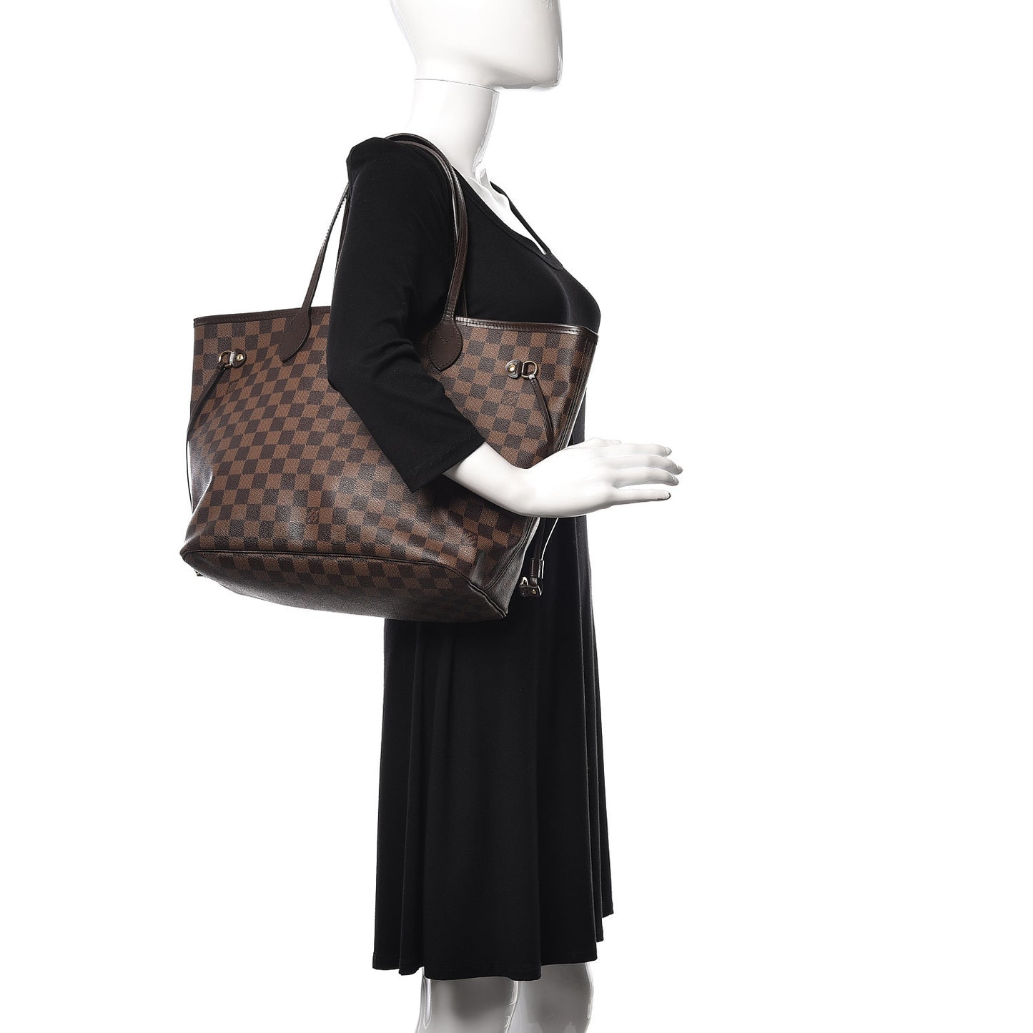 Damier Ebene Neo Neverfull MM Rose Ballerine