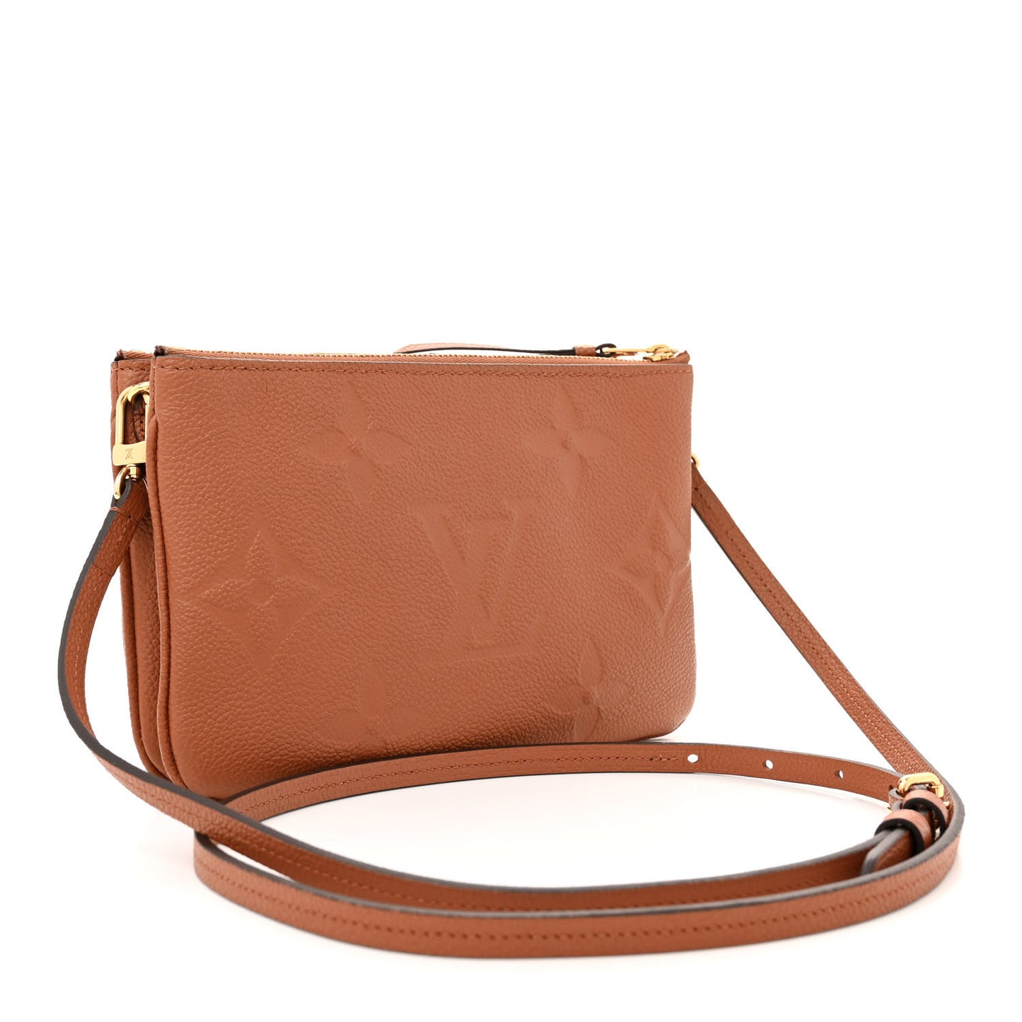 Empreinte Monogram Giant Double Zip Pochette Caramel