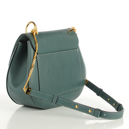 Chloe Suede Smooth Calfskin Medium Drew Shoulder Bag Cloudy Blue 3 of 8