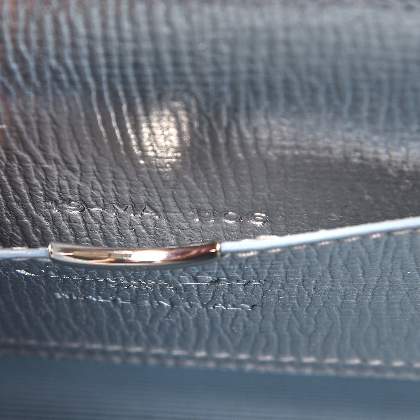 Metallic Grained Calfskin Diorever Clutch Silver