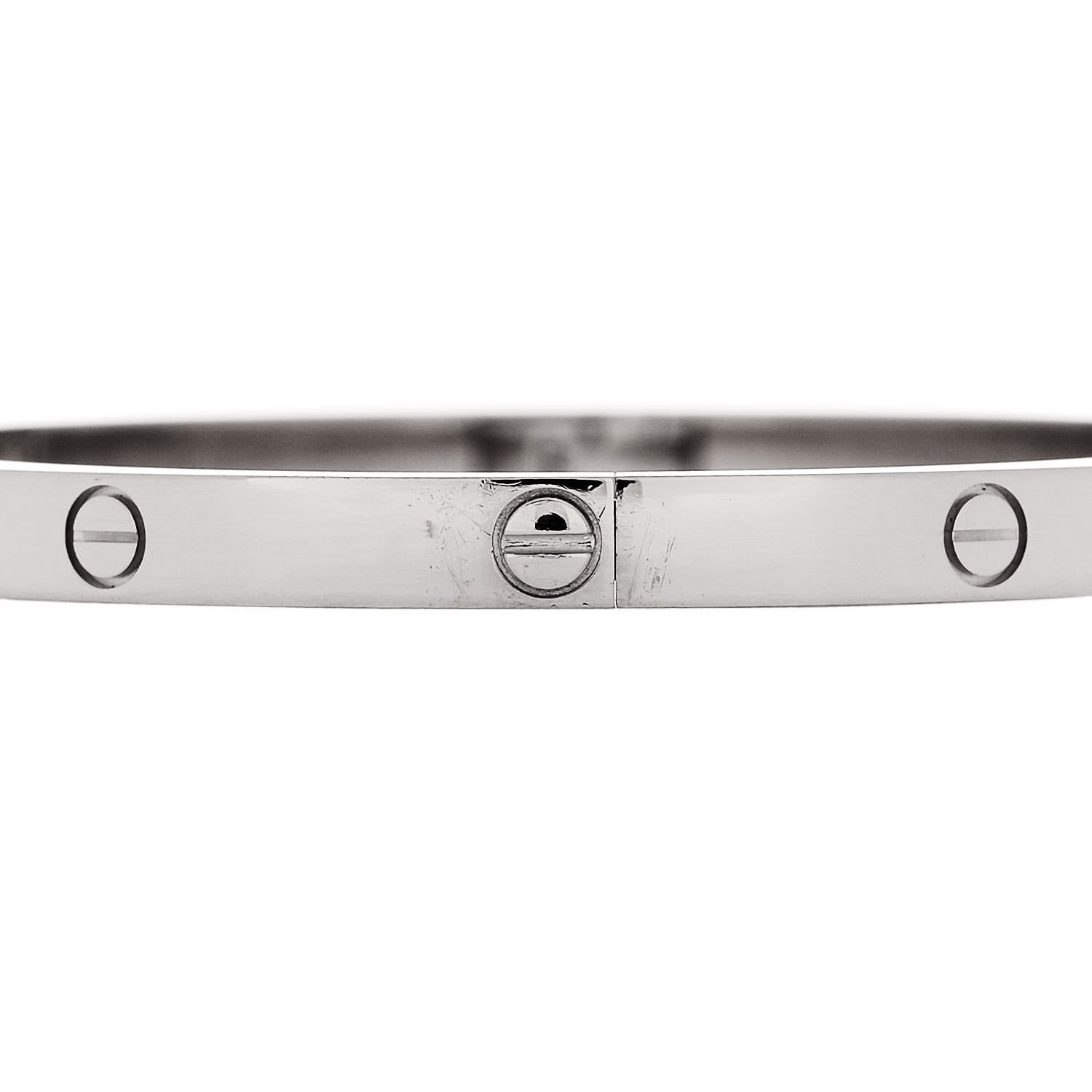 Cartier 18K White Gold Small LOVE Bracelet 15 5 of 8