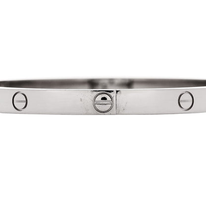 Cartier 18K White Gold Small LOVE Bracelet 15 5 of 8