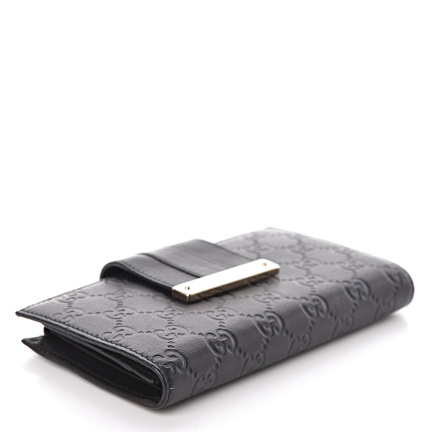 Guccissima Ladies Web Long Wallet Black