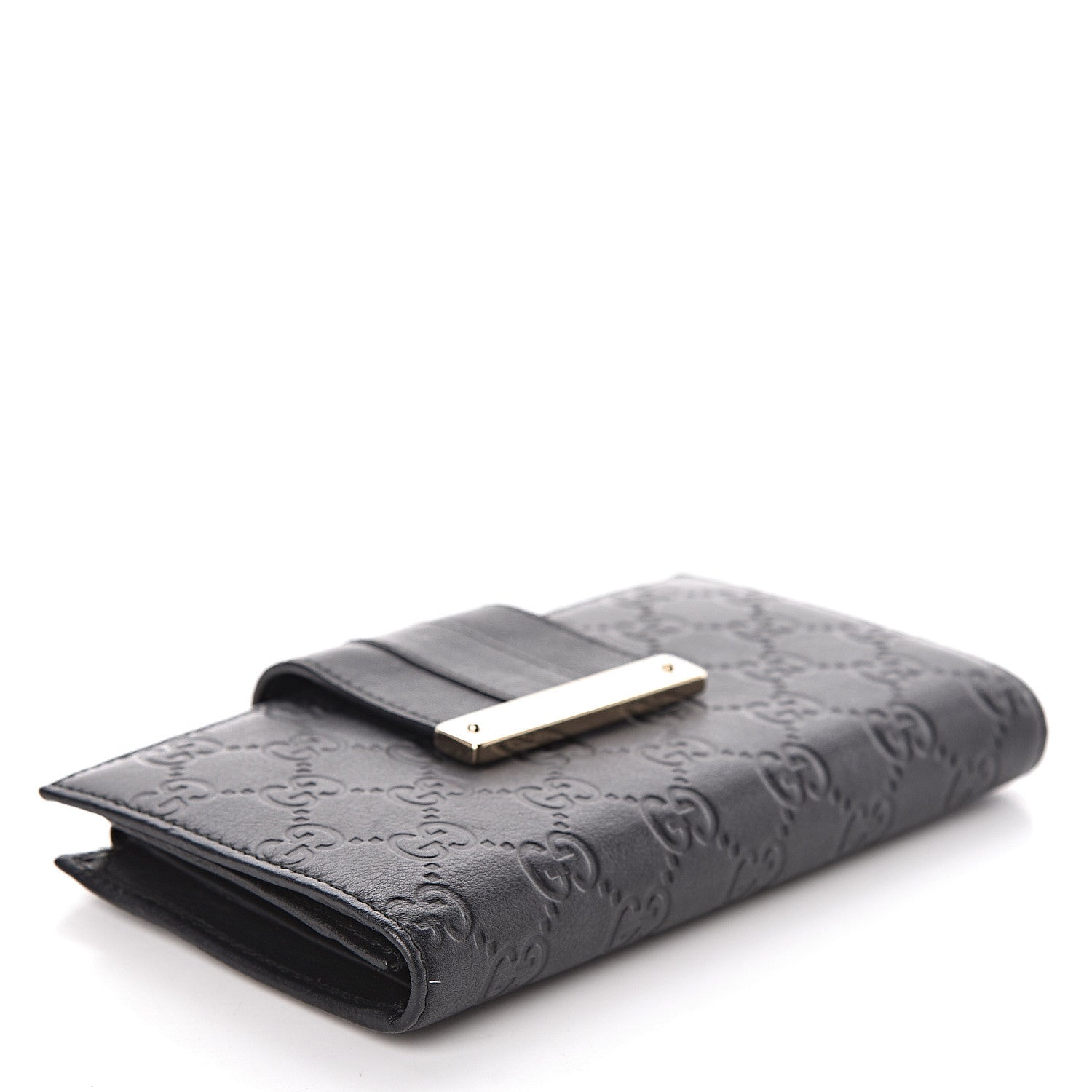 Gucci Guccissima Ladies Web Long Wallet Black 4 of 6