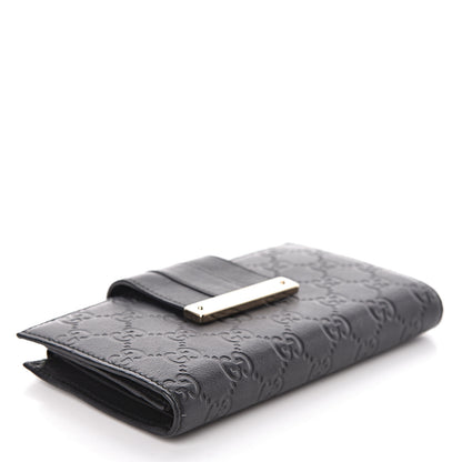 Gucci Guccissima Ladies Web Long Wallet Black 4 of 6