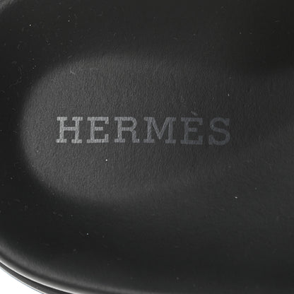 Hermes Calfskin Womens Chypre Sandals 36 Black 7 of 9