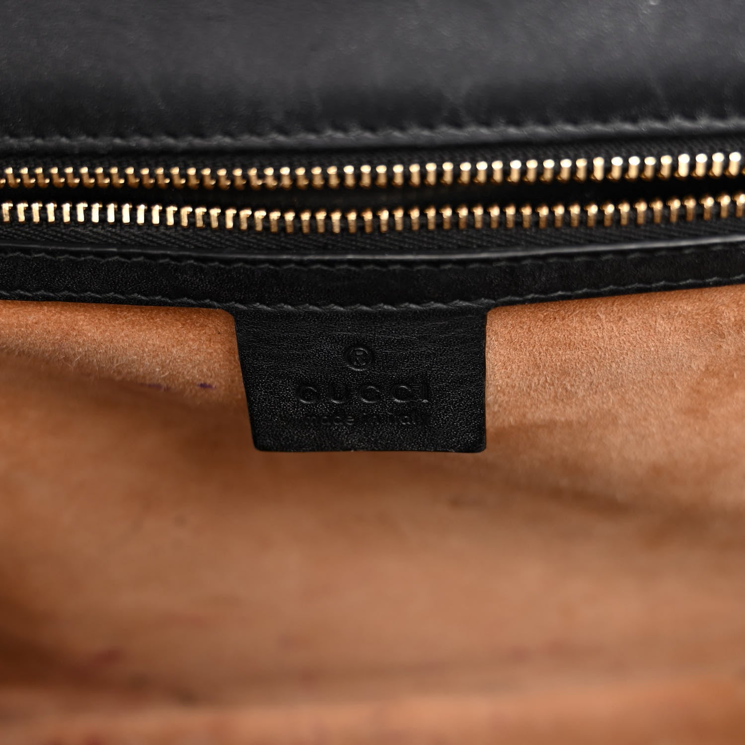 Gucci Calfskin Medium Sylvie Top Handle Bag Black 6 of 11