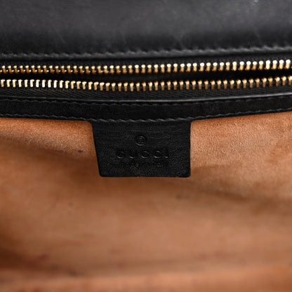 Gucci Calfskin Medium Sylvie Top Handle Bag Black 6 of 11
