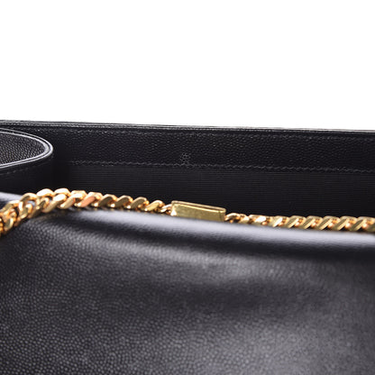 Saint Laurent Grain De Poudre Medium Classic Monogram Kate Satchel Black 9 of 15