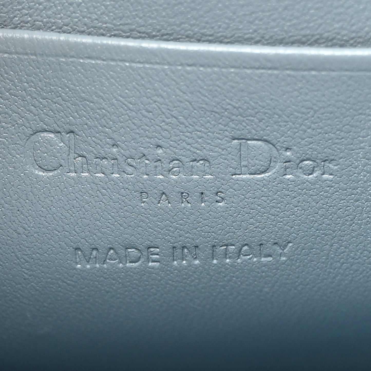 Lambskin Cannage Lady Dior Phone Holder Cloud Blue