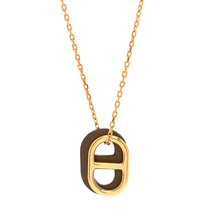 Hermes Swift O'Maillon Pendant Necklace Etoupe 4 of 7